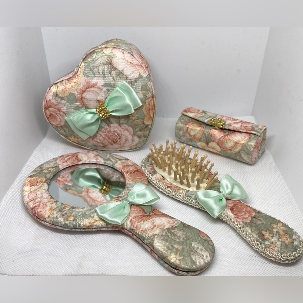 Pre Loved Mirror, Brush, Lipstick Holder, Jewelry Box